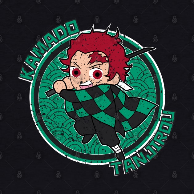 DEMON SLAYER (KIMETSU NO YAIBA): TANJIROU CIRCLE (GRUNGE STYLE) by FunGangStore